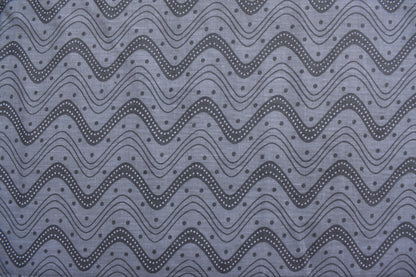 Unisex 100% Cotton Thin Summer Blanket (Dohar) - Grey Waves - Gaabaa